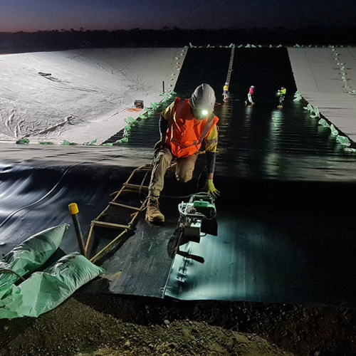 During installation of a secondary base liner in a CAL  at a meat processing plant in South Australia.