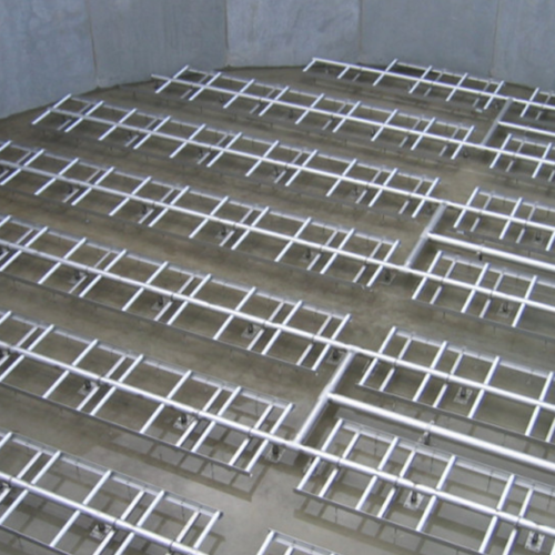 Typical high efficiency aeration grid in an MBBR aeration tank.