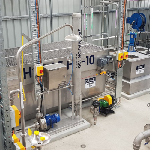 D&C of a primary and MBBR treatment plant at a food processing plant in QLD comprising two HyDAF HD-10 units