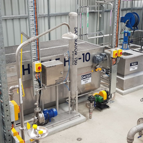 D&C of a primary and MBBR treatment plant at a food processing plant in QLD comprising two HyDAF HD-10 units
