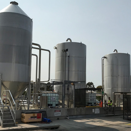 Hydroflux pH correction plant at a beverage plant facility
