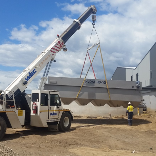 A 200 kL/hr DAF system being delivered to a new food processing facility in NSW
